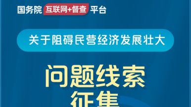 午夜剧场男生操女生逼逼到高潮国务院“互联网+督查”平台公开征集阻碍民营经济发展壮大问题线索